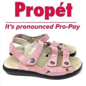 PROPET Bahama Pink Foil Sandal 8 1/2